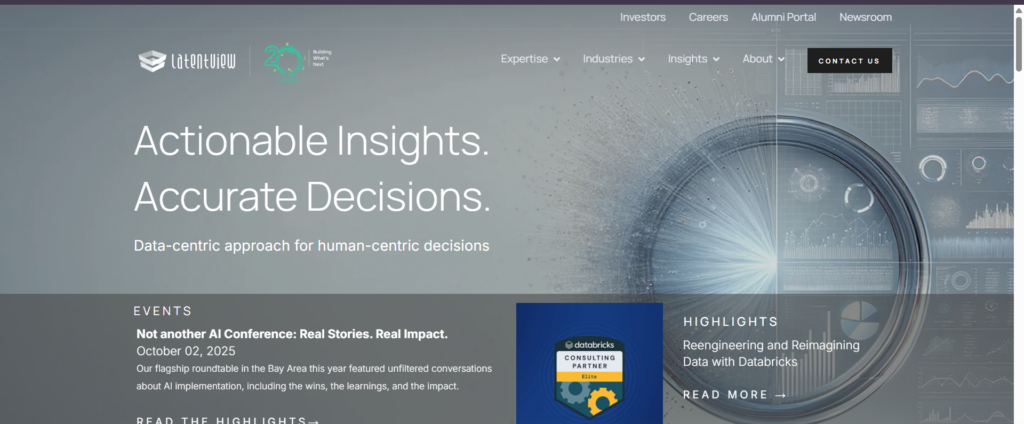 Top 10 AI Development Companies -LatentView Analytics