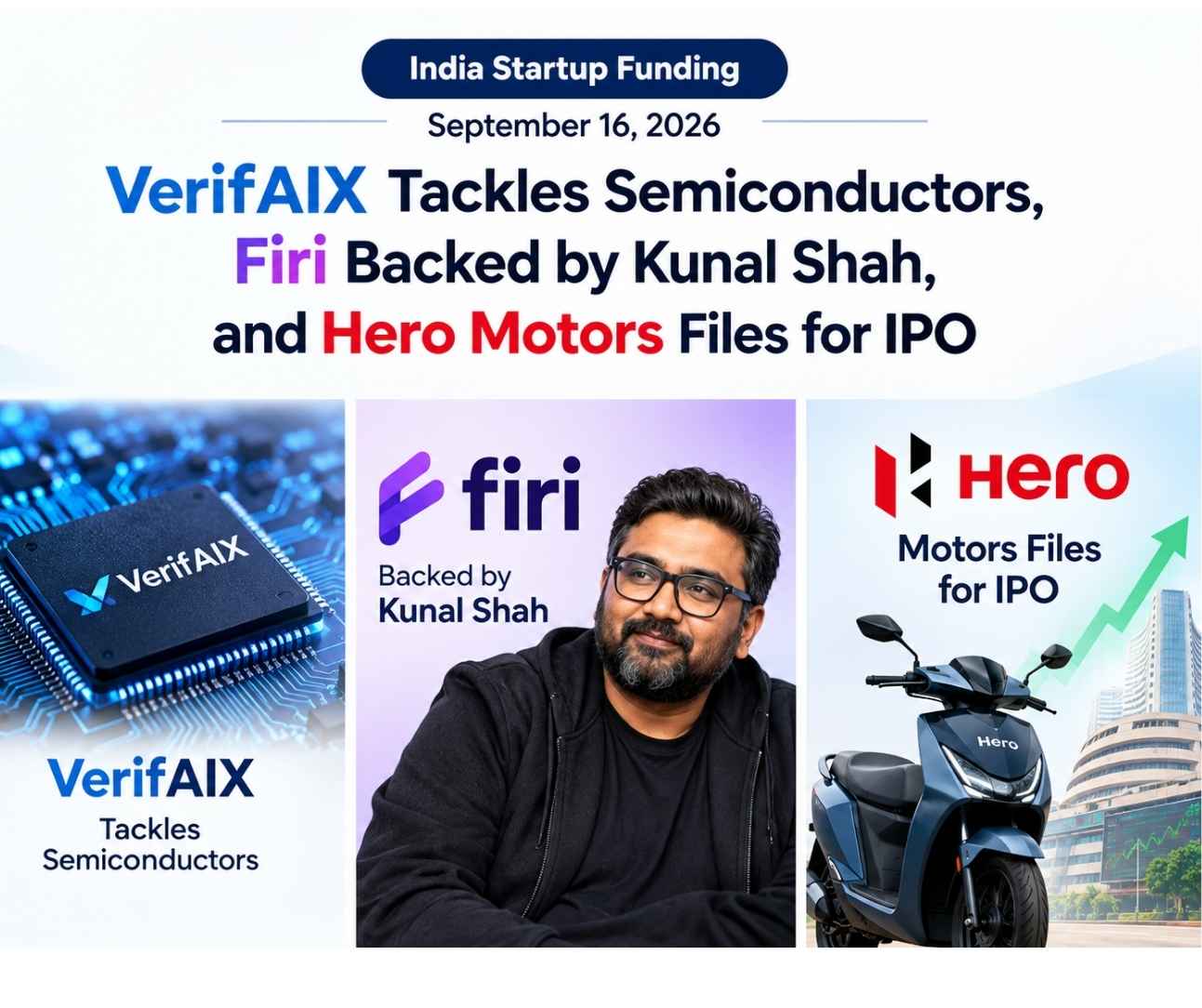 VerifAIX Tackles Semiconductors, Firi Backed by Kunal Shah, and Hero Motors Files for IPO